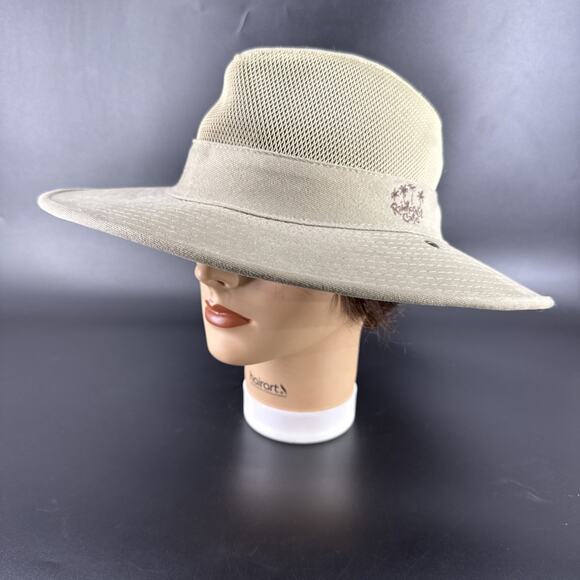 Vintage Rainforest Cafe Safari Outback Tan Sun Hat Souvenir Size Large - Picture 1 of 13